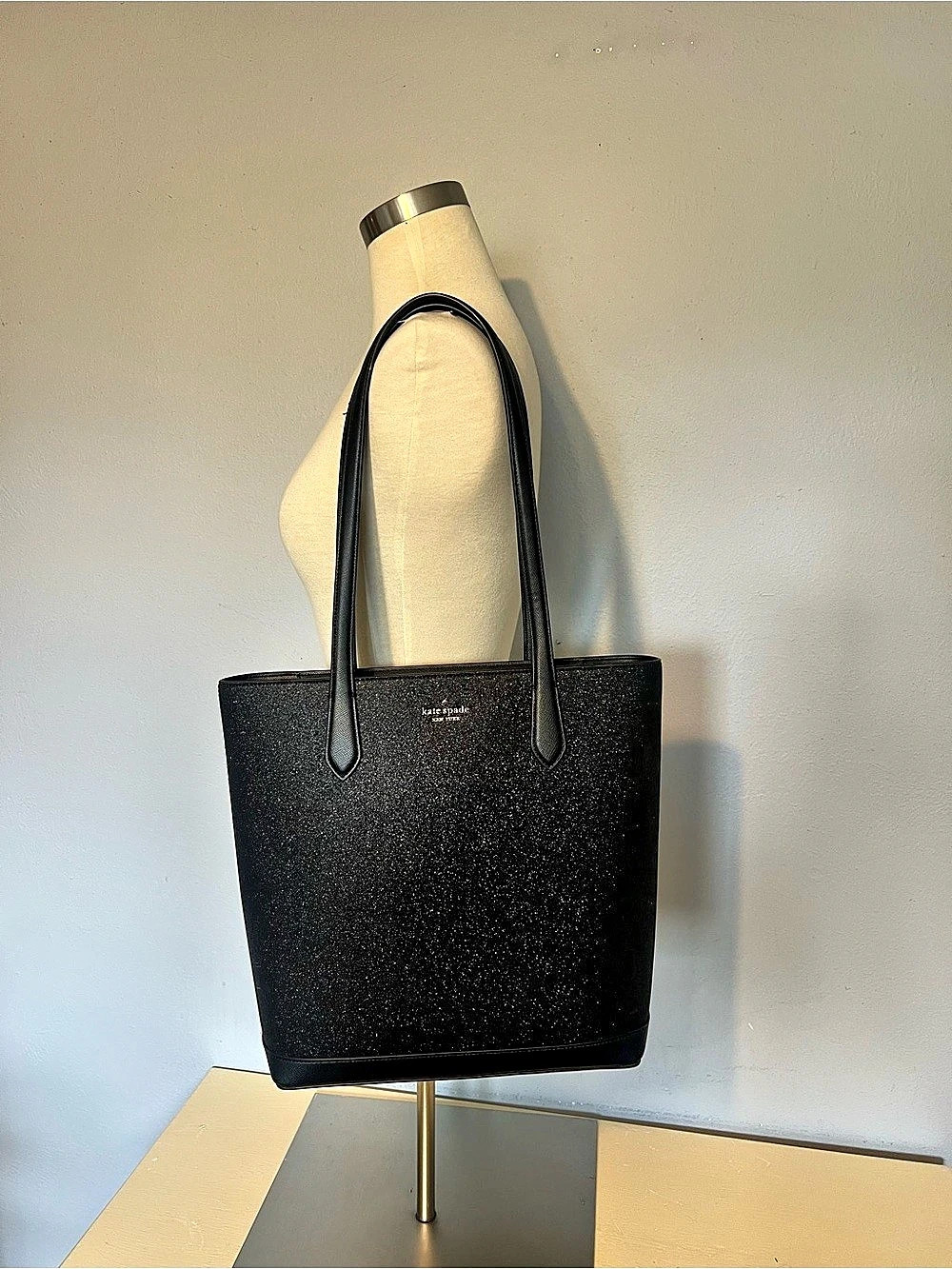Kate Spade Glitter Tote in Black Like New